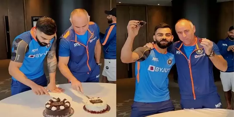 Watch: Virat Kohli's surprise 34th Birthday celebration with Team India