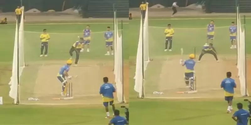 Watch: MS Dhoni hitting big sixes in CSK's power-hitting session has left the fans crazy ahead of IPL 2023