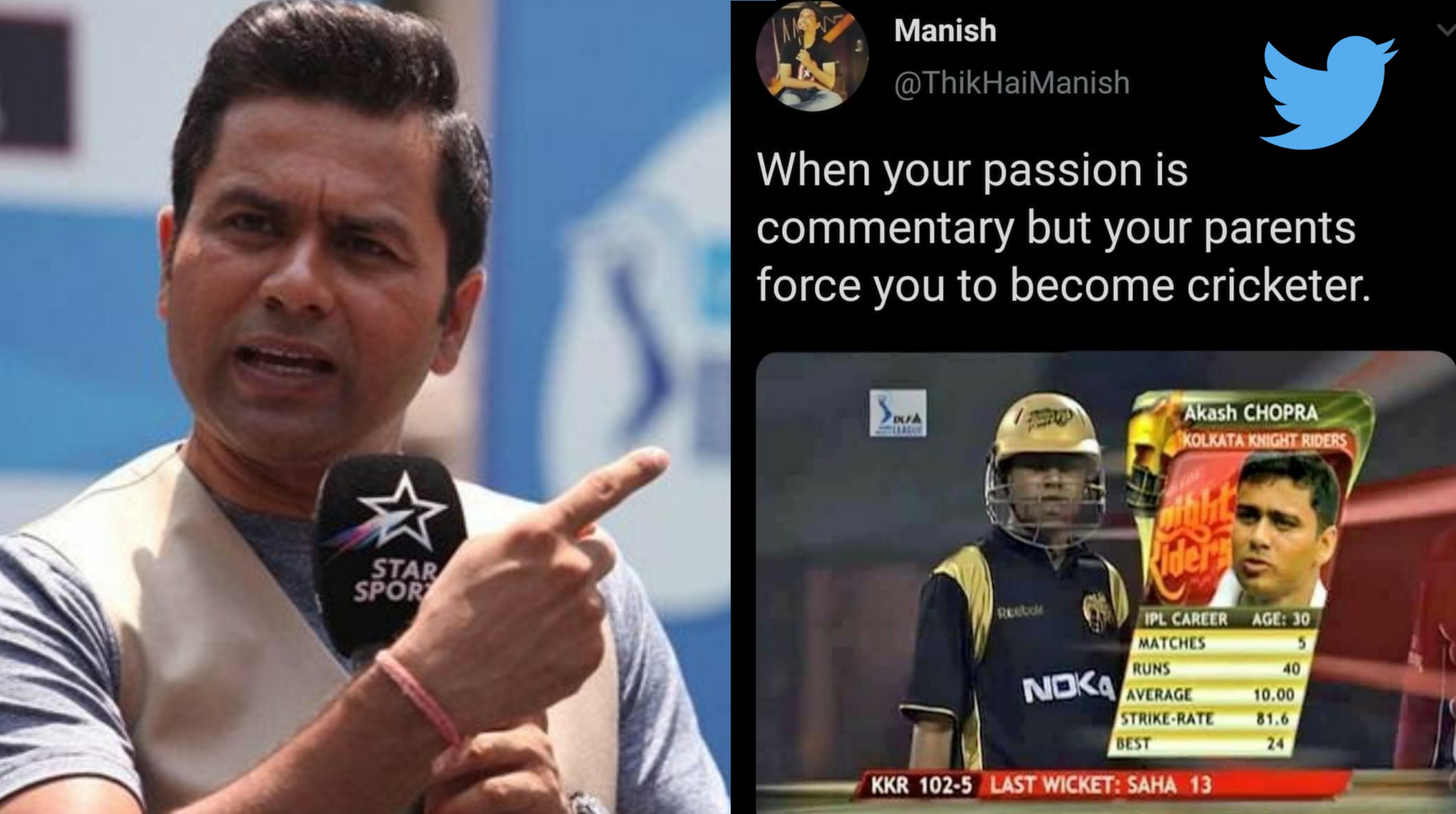 Aakash Chopra Gives a Fitting Reply to the Troller on Twitter