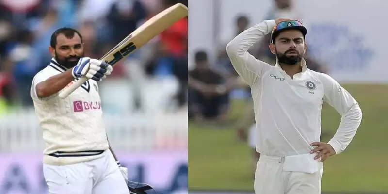 Mohammed Shami went past Virat Kohli to achieve a special batting record in Test