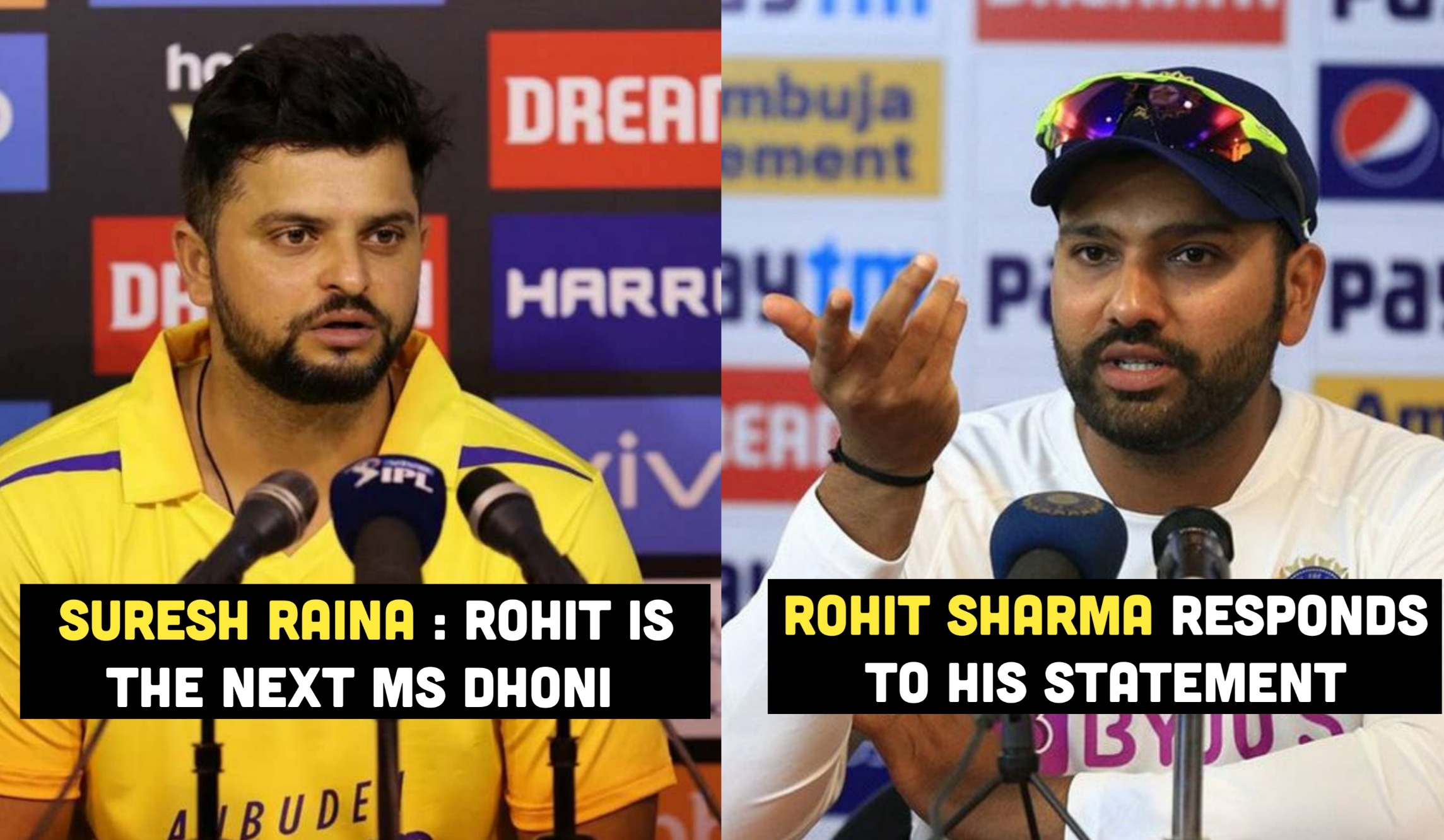 Rohit Sharma brilliant replies Suresh Raina calling him 'next MS Dhoni'