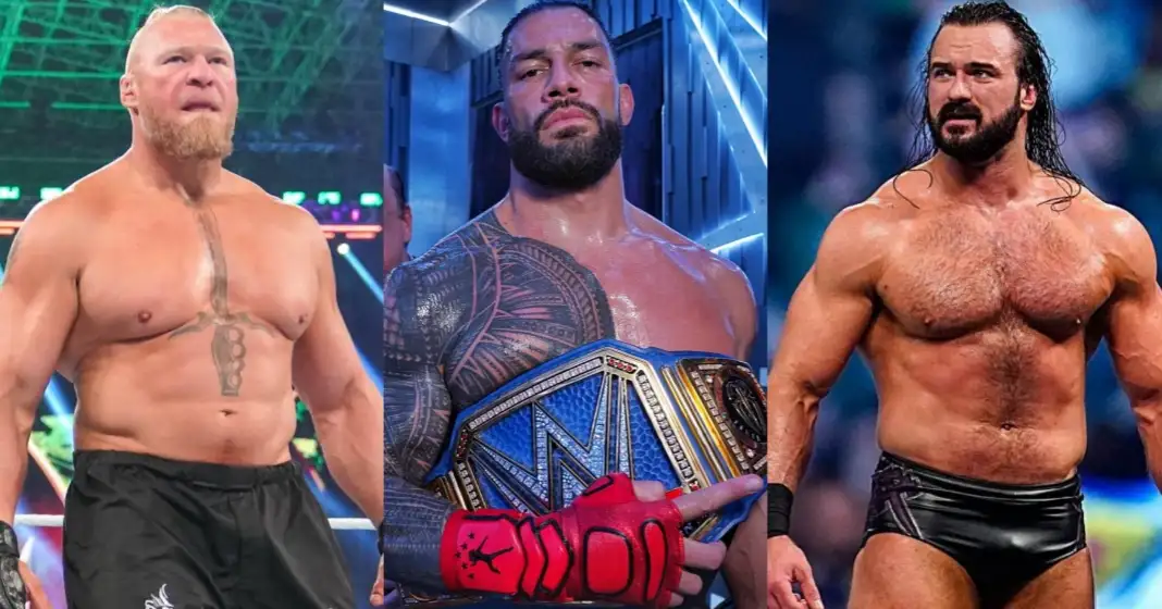 WrestleMania 38 big Triple Threat main event Roman Reigns vs Brock Lesnar vs Drew McIntyre