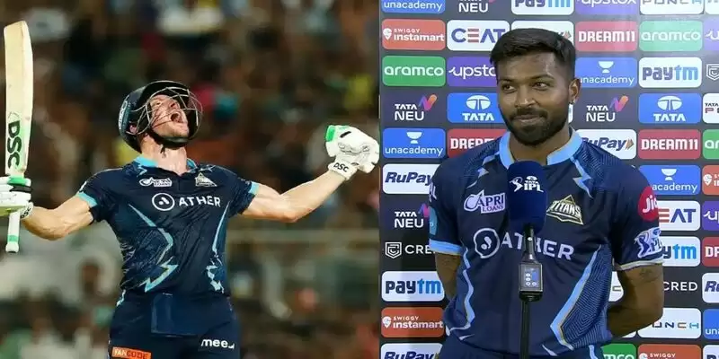"Many counted David Miller out" - Hardik Pandya heaped praise on David Miller after GT beat RR to advance to IPL final
