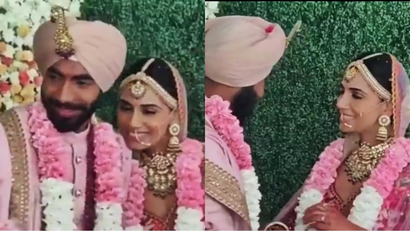 Videos from Jasprit Bumrah and Sanjana Ganesan's wedding go viral on social media