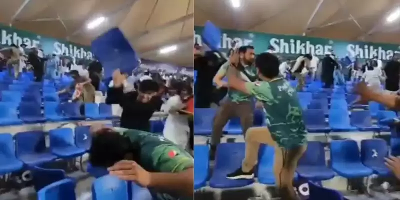 Afghan supporters created Chaos in the Stadium after losing to Pakistan in Asia Cup
