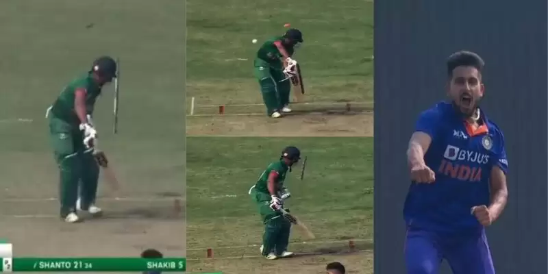 Watch: Umran Malik sends stumps flying with a 151 kmph thunderbolt to dismiss Najmul Shanto in 2nd ODI vs BAN